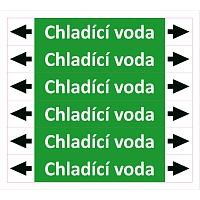 Značení potrubí ISO 20560, chladicí voda